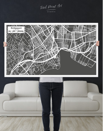 Bridgeport City Map Canvas Wall Art - image 8
