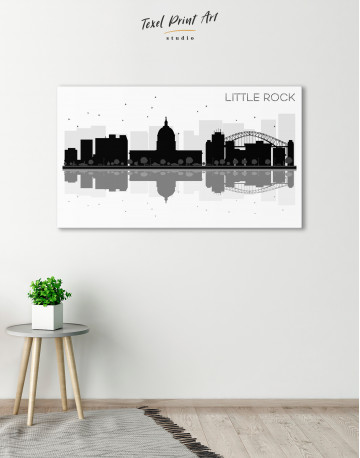 Little Rock Abstract Skyline Canvas Wall Art - image 5