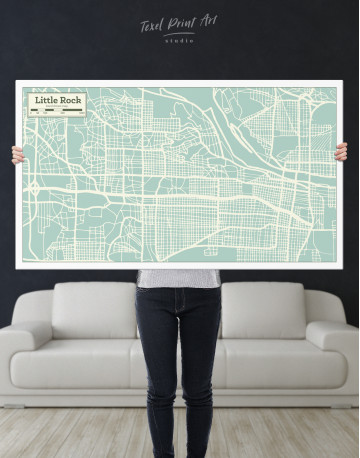 Little Rock City Map Canvas Wall Art - image 8