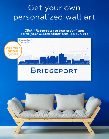 Bridgeport Abstract Skyline Canvas Wall Art - image 6