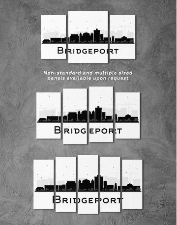 Bridgeport Abstract Skyline Canvas Wall Art - image 4
