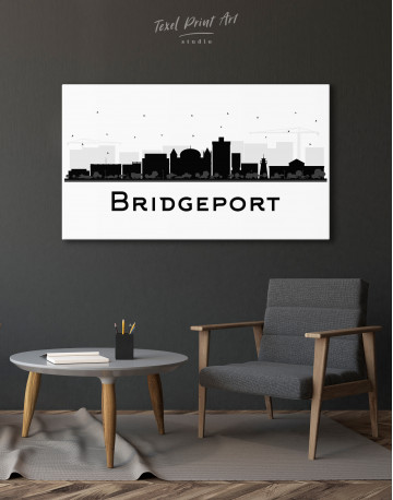 Bridgeport Abstract Skyline Canvas Wall Art - image 3