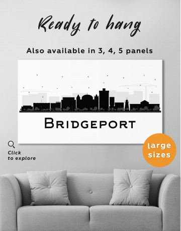 Bridgeport Abstract Skyline Canvas Wall Art - image 2