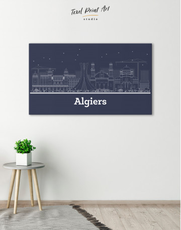 Algiers Abstract Skyline Canvas Wall Art - image 5