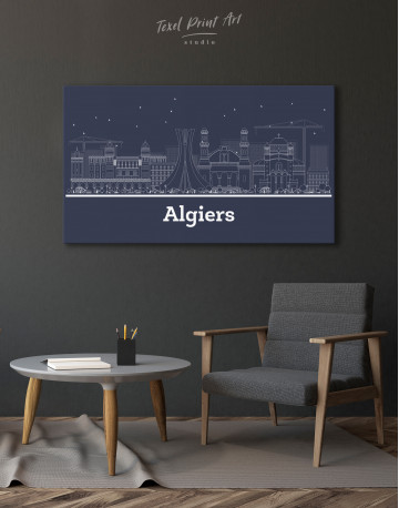 Algiers Abstract Skyline Canvas Wall Art - image 3