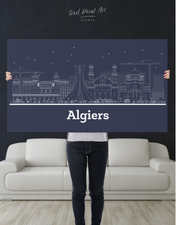 Algiers Abstract Skyline Canvas Wall Art - image 9