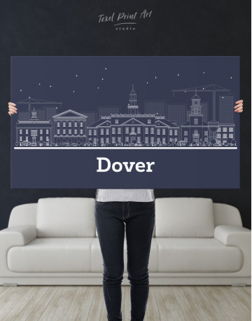 Dover Abstract Skyline Canvas Wall Art - image 1