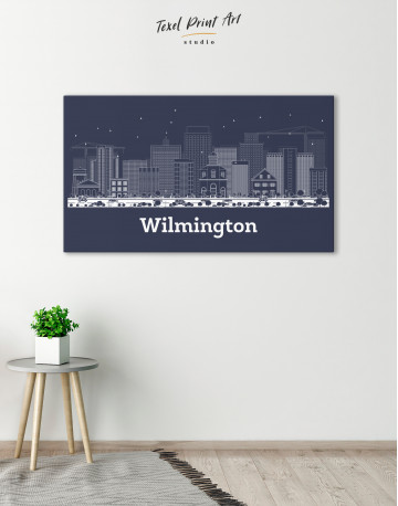 Wilmington Abstract Skyline Canvas Wall Art - image 6