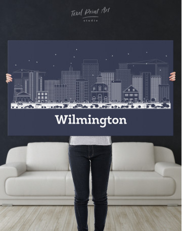 Wilmington Abstract Skyline Canvas Wall Art - image 9