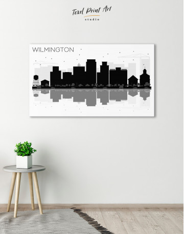 Wilmington Abstract Skyline Canvas Wall Art - image 3