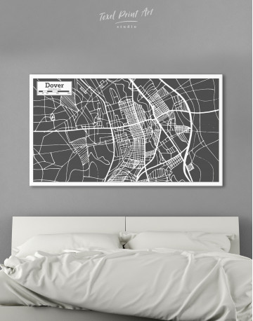 Dover City Map Canvas Wall Art