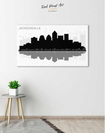 Jacksonville Abstract Skyline Canvas Wall Art - image 6