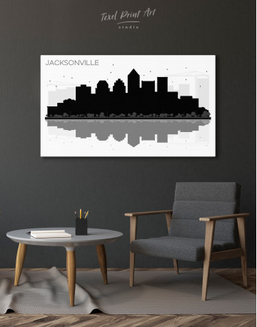 Jacksonville Abstract Skyline Canvas Wall Art - image 2