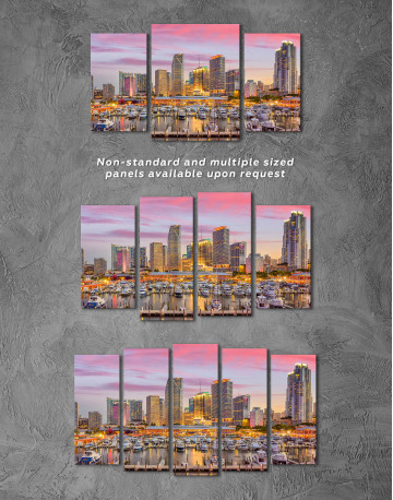 Miami City Skyline Canvas Wall Art - image 5