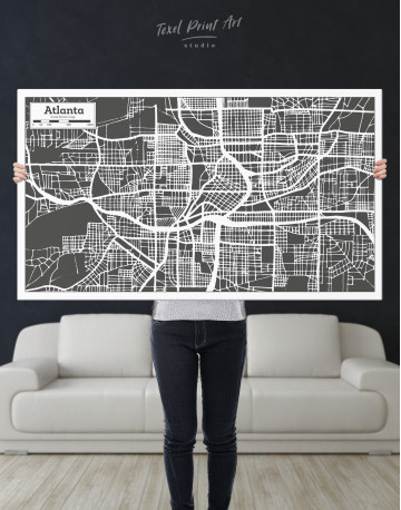 Atlanta City Map Canvas Wall Art - image 2
