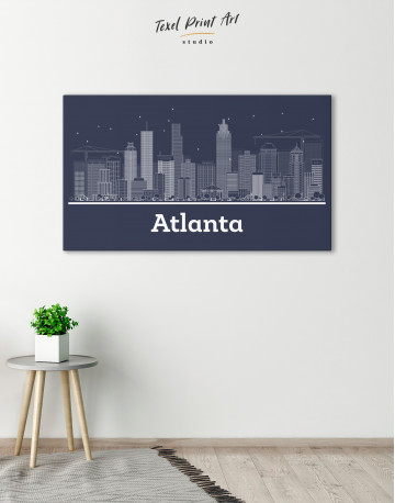 Atlanta Abstract Skyline Canvas Wall Art - image 5