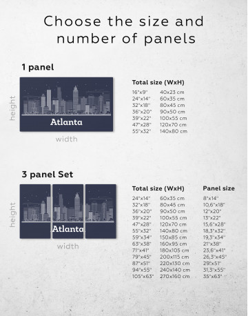 Atlanta Abstract Skyline Canvas Wall Art - image 8
