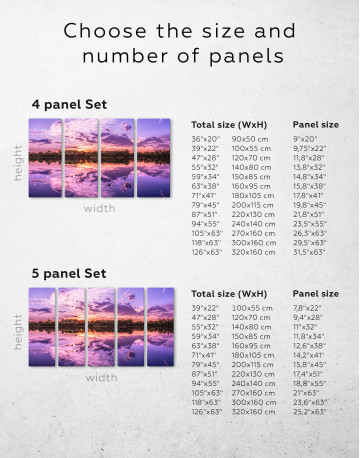Purple Lake Sunset Canvas Wall Art - image 9