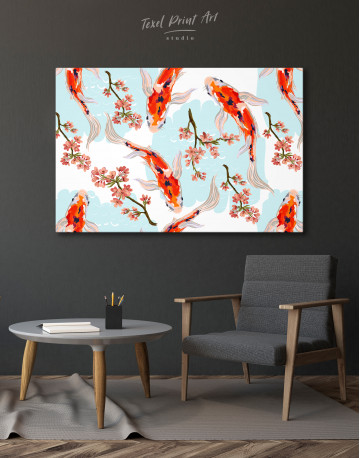 Koi Fish Painting Canvas Wall Art - image 7
