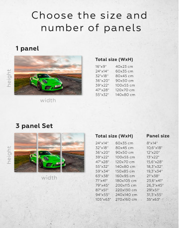 Green Porsche GT3 RS Canvas Wall Art - image 9