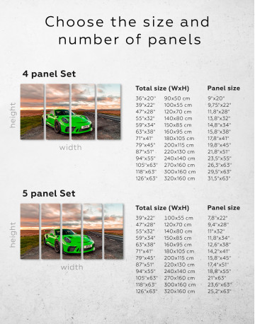 Green Porsche GT3 RS Canvas Wall Art - image 3