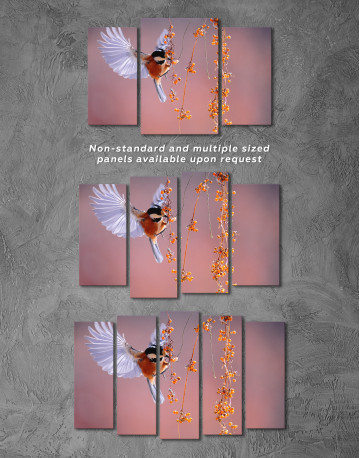Flying Titmouse Canvas Wall Art - image 4
