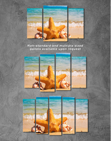 Starfishes on Beach Canvas Wall Art - image 4