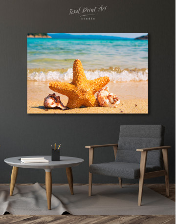 Starfishes on Beach Canvas Wall Art - image 3