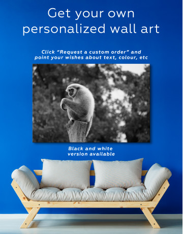 Gibbon Photo Canvas Wall Art - image 6