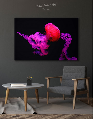 Pink Jellyfish Canvas Wall Art - image 7