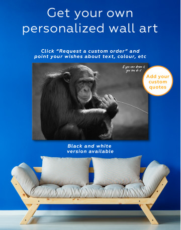 Chimpanzee Photo Canvas Wall Art - image 6