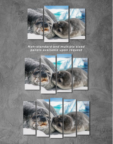 Cute Seals Canvas Wall Art - image 4