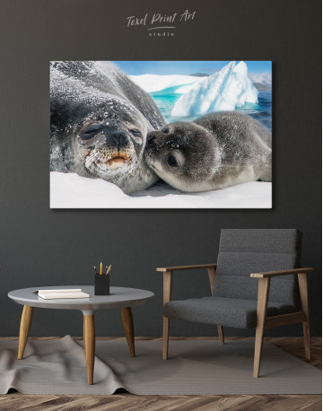Cute Seals Canvas Wall Art - image 3