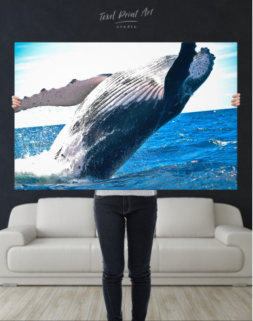 Jumping Whale Canvas Wall Art - image 9