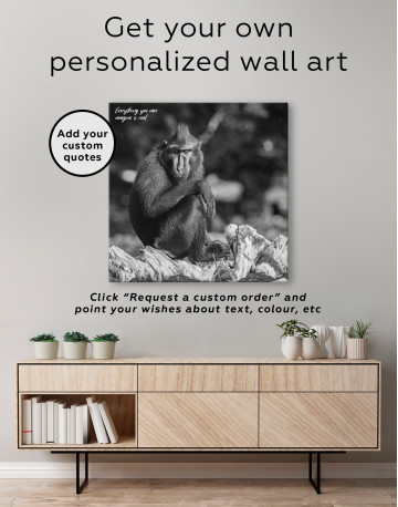 Crested Black Macaque Canvas Wall Art - image 4