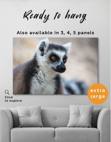 Lemur Photo Canvas Wall Art - image 2