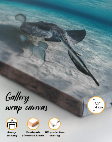 Stingray Underwater Canvas Wall Art - image 7