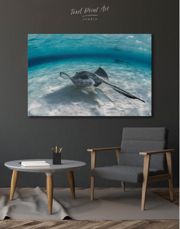 Stingray Underwater Canvas Wall Art - image 3
