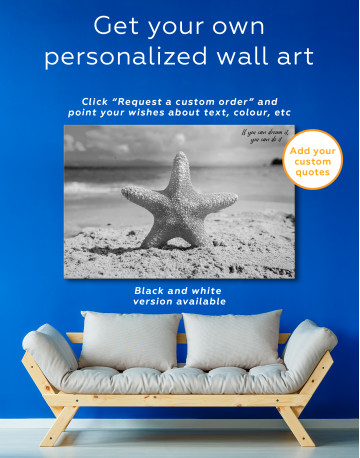 Starfish on Beach Canvas Wall Art - image 3