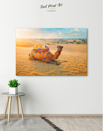 Camel in Desert Canvas Wall Art - image 5