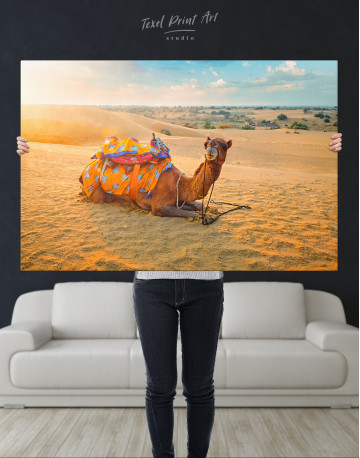 Camel in Desert Canvas Wall Art - image 9