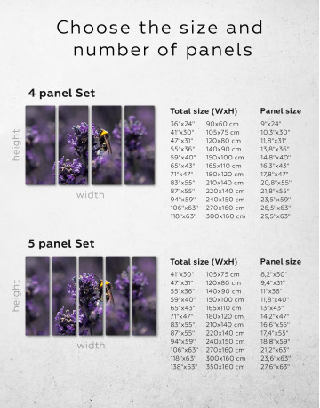 Bee on Lavender Canvas Wall Art - image 7