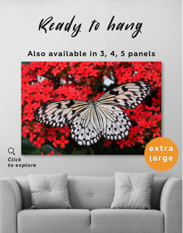 Butterfly on Flower Canvas Wall Art - image 2