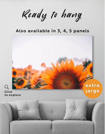 Sunflower Filed Canvas Wall Art - image 2