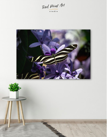 Butterfly on Purple Wreath Canvas Wall Art - image 5