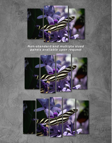 Butterfly on Purple Wreath Canvas Wall Art - image 4