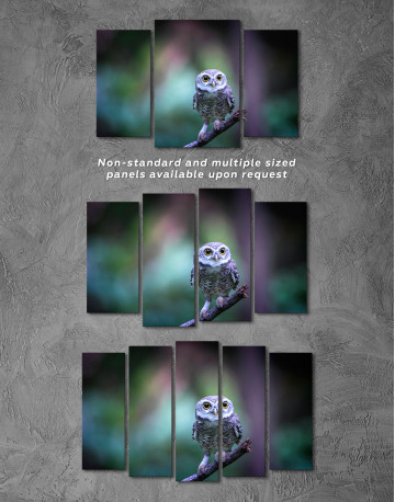 Cute Owl on Branch Canvas Wall Art - image 4