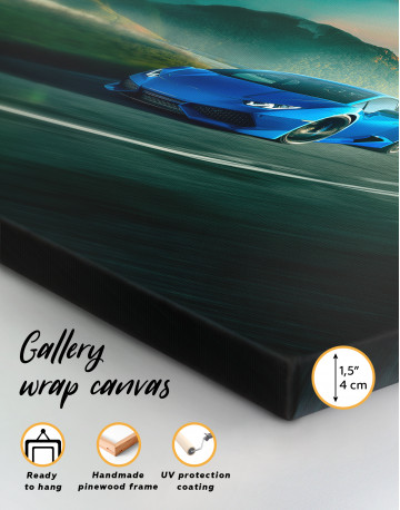 Dark Blue Lamborghini Huracan Canvas Wall Art - image 2