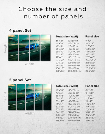 Dark Blue Lamborghini Huracan Canvas Wall Art - image 6