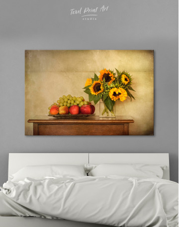Still Life Sunflower Canvas Wall Art - image 1